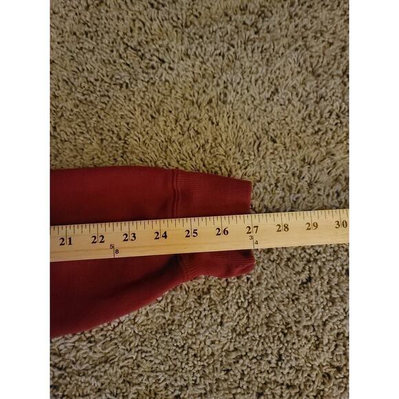 ROOTS 73 ATHLETICS CROPPED CREWNECK SWEAT SHIRT IN RED, SZ XL - Picture 11 of 13